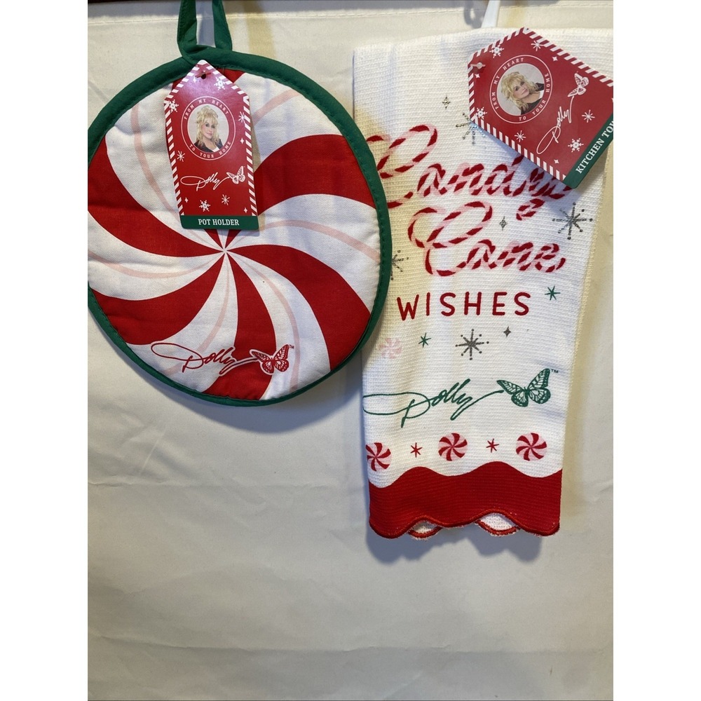 Dolly Parton Holiday NEW Dish‎ Towel And Pot Holder